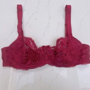 Journelle sz 36C bright pink, fuchsia lacy balconette bra.  Color & support!